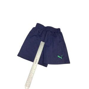 PUMA Kids Breathable Embroidered Logo Elastic Waist Athletic Short Blue Size 4T